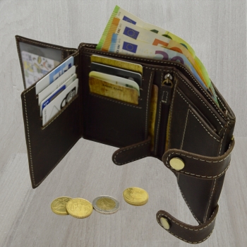 Wild Things Edition Herren Biker Geldbörsen mit RFID Schutz Hosenkette (Hochf. braun)